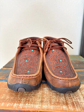 Twisted X Women's Chukka Driving Moc Brown US 8M